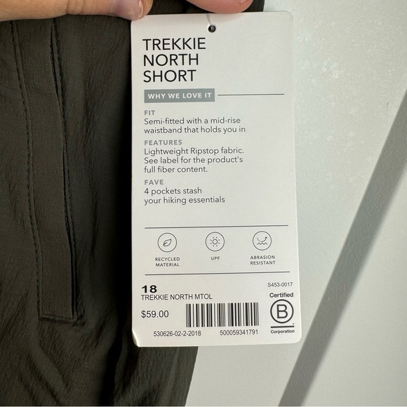 Athleta Trekkie North Shorts Women's Size 18 530626-02 Olive Green NWT Hiking - Picture 9 of 12